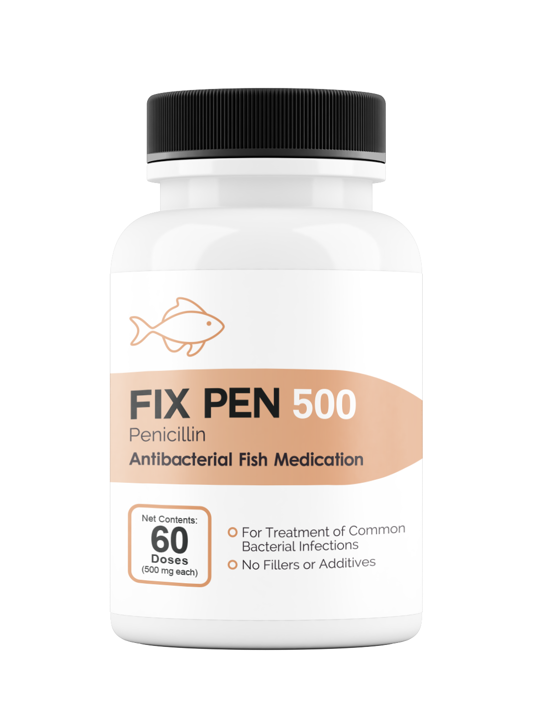 Fix Pen (Penicillin) - 250mg & 500mg Capsules - 30, 60, & 100 Count Bottles