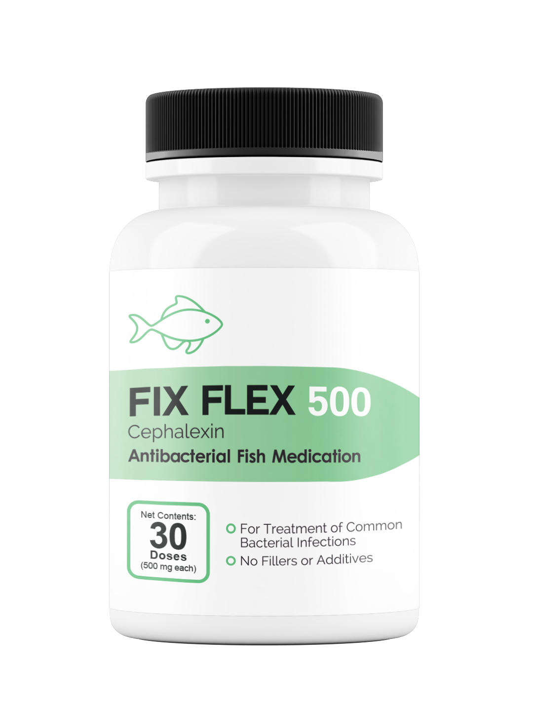 Fix Flex (Cephalexin) - 250mg & 500mg Capsules - 30, 60, & 100 Count Bottles